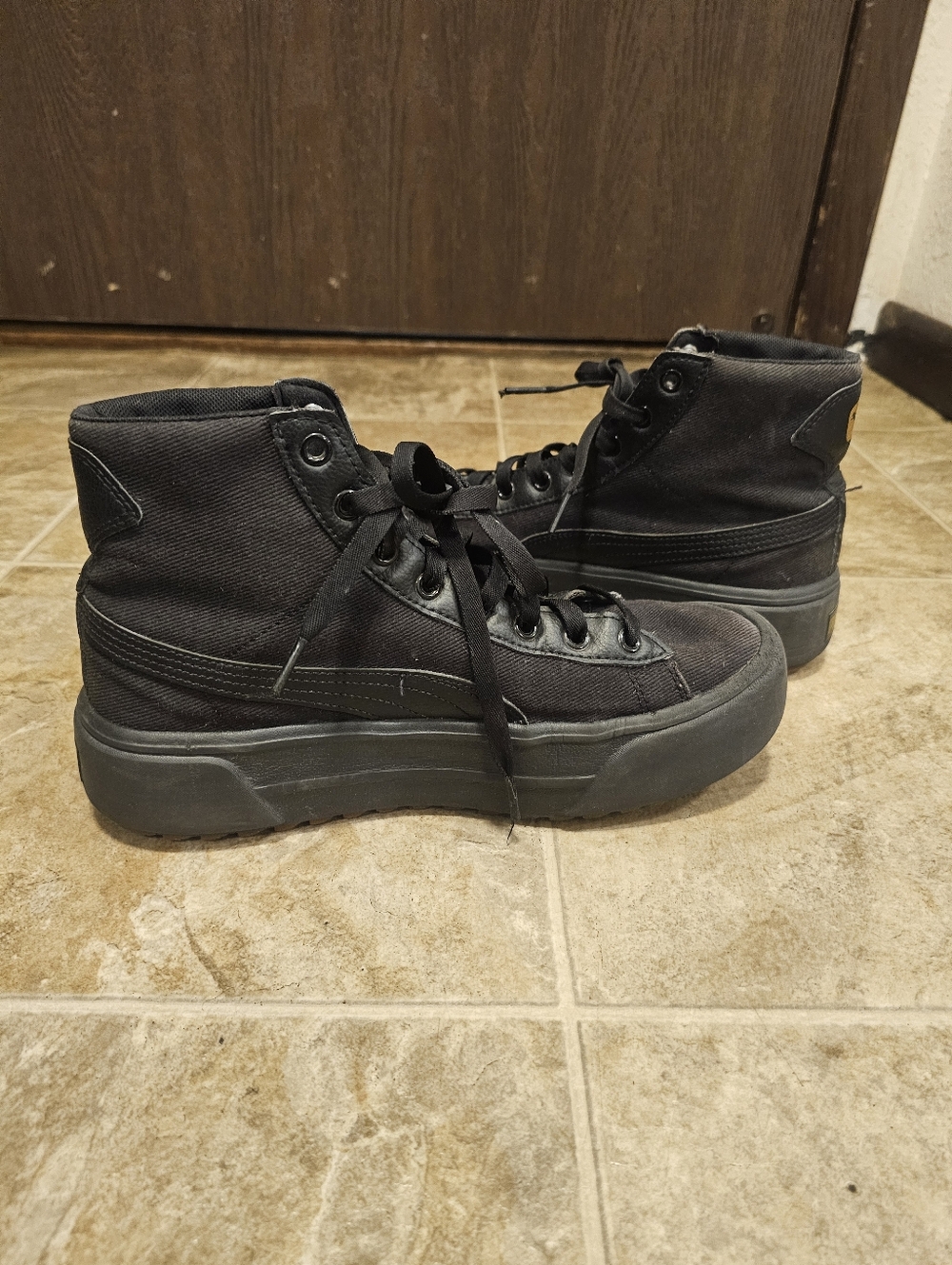 Puma Black High-Top Platform Sneakers Women Size 9.5